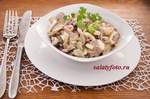 Салат из куриных сердечек: 4 рецепта с пошаговыми фото
