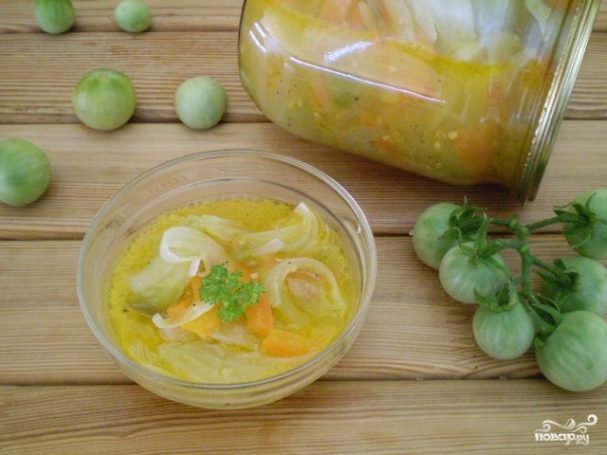 Салат из зеленых помидор на зиму: 10 пошаговых рецептов и видео