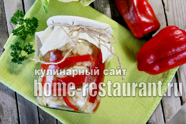 Салат из цветной капусты с помидорами и болгарским перцем на зиму – рецепт с фото