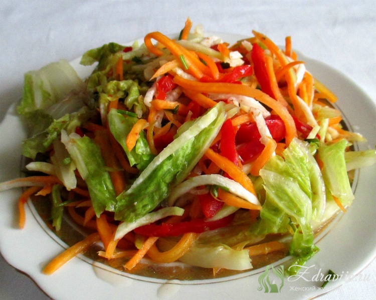 Салат с пекинской капустой и морковкой по-корейски – рецепт с фото