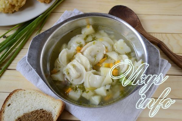 Суп с пельменями – бабушкин рецепт с фото и другие варианты